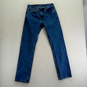 Levi's 505 Regular Fit Straight Leg Jeans Dark Wash Mens W31 L34